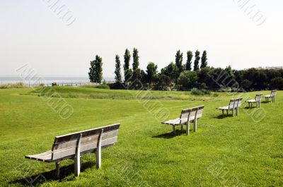 Row of benches