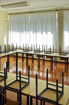 Empty schoolroom