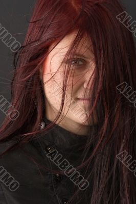 glance through red hair