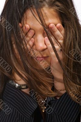 woman with closed eyes