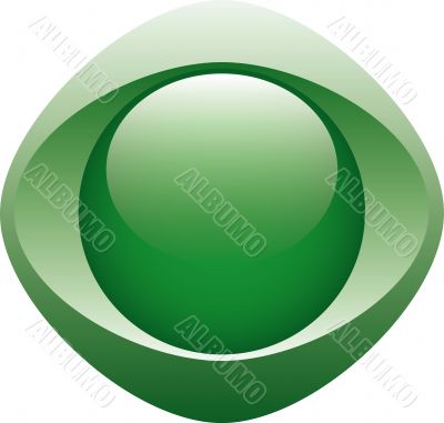 vector green plastic button