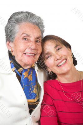 happy mother and daughter