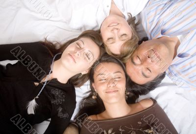 family without worries - sleeping