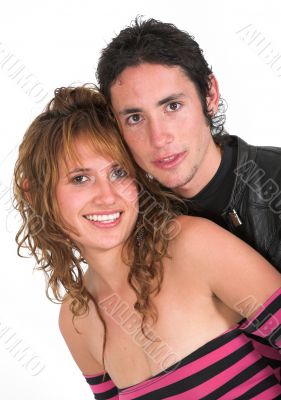 happy casual couple
