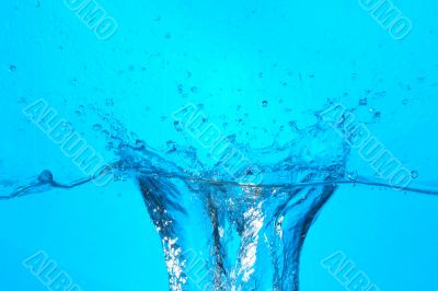 big blue splash water