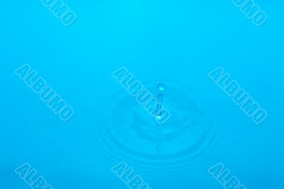 waterdrop in blue water