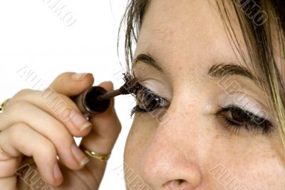 teenager making up