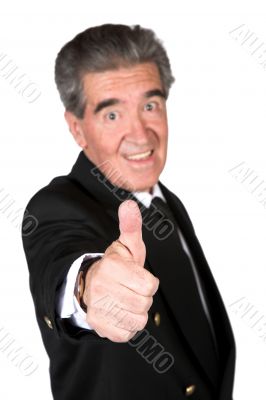 business man thumbs up