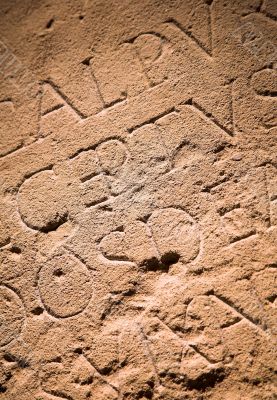 texture of roman writing