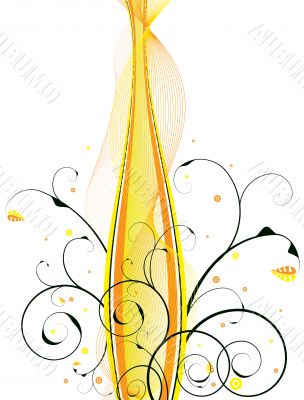 floral orangy