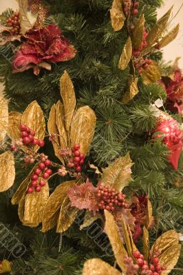 Gold Foil on Christmas Tree
