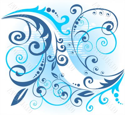 Blue floral pattern