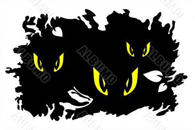 Eyes in darkness
