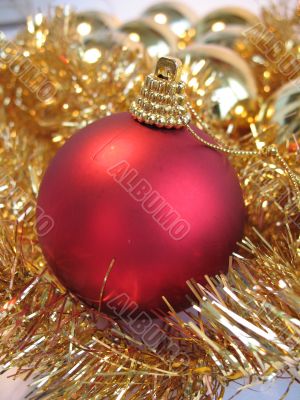 Red christmas bauble