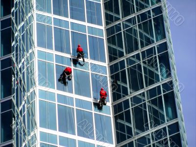 window cleaning team