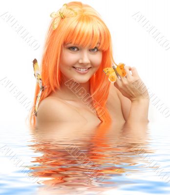 butterfly girl in water 2
