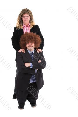 Two hippie businessman