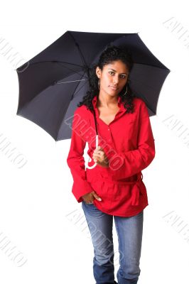 Beautiful woman with umbrella