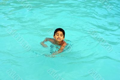Boy Swimming