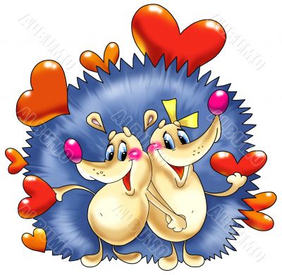 The in love hedgehogs.