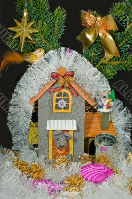 Christmas house for mice