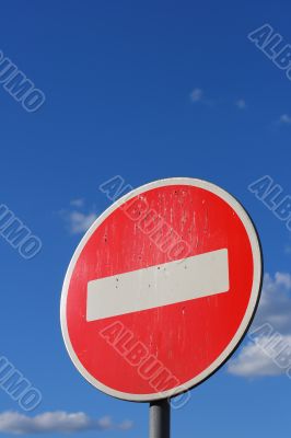 Prohibiting road-sign `do not enter`