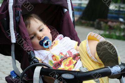 little pretty girl in summer time