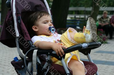 little pretty girl in summer time