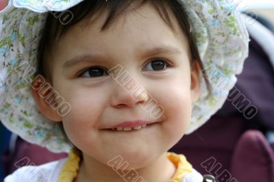 little pretty girl in summer time