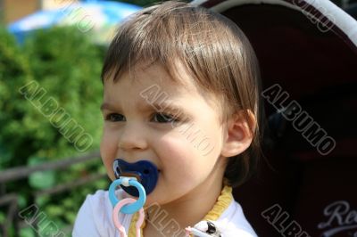 little pretty girl in summer time