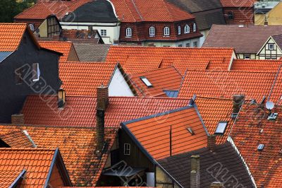 Red tile roofs