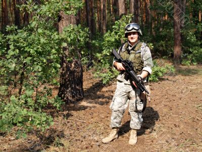Soldier with M4 Carbine