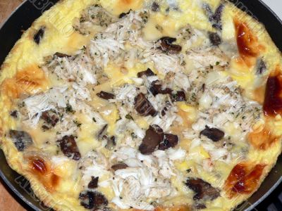 Crab and Mushroom Frittata