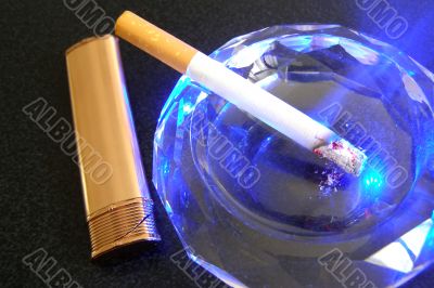 cigarette and lighter