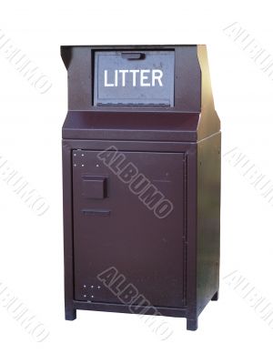 Isolated Litter Bin