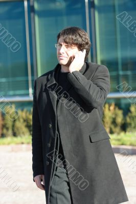 Walking businessman