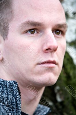 Boy`s face close up