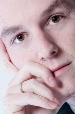 Close up thinking