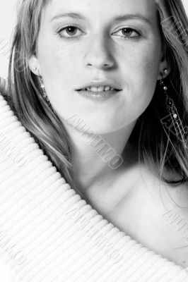 intense girl portrait