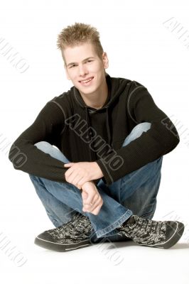 Boy in a black sweater