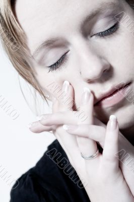 Depressive lonely girl