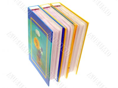 photo albums isolated and on white