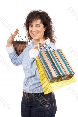 Woman holding shopping bags