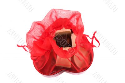 Heartshaped chocolate box