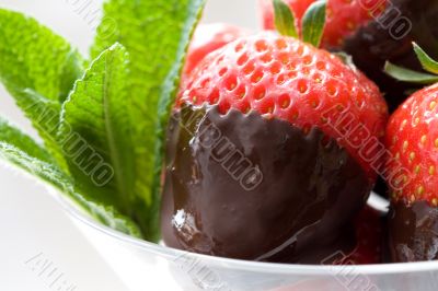 Strawberries in chocolate