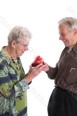 Giving her a present