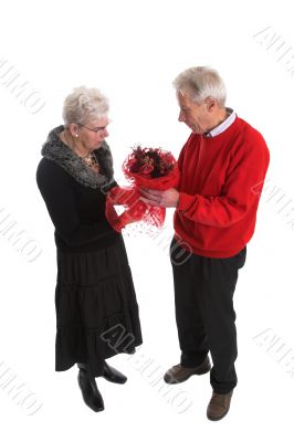 Lovely senior couple for valentine