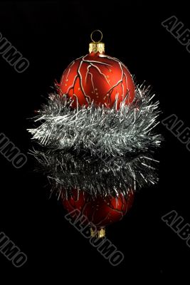 Red christmas tree ball