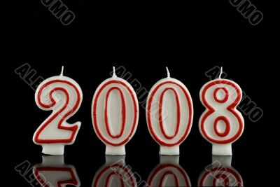 Happy New Year candles 2008