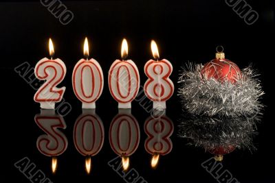 Happy New Year candles 2008